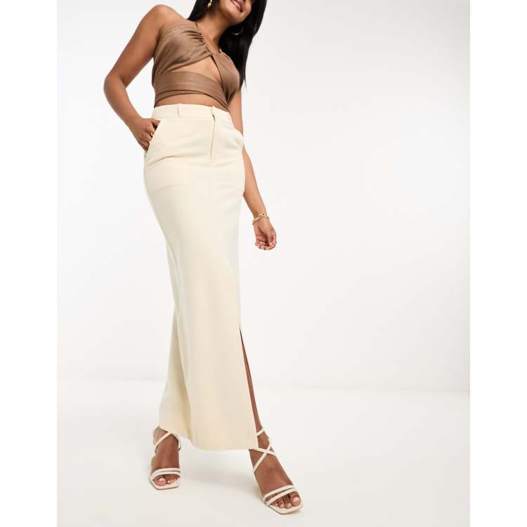 Cream maxi outlet skirt