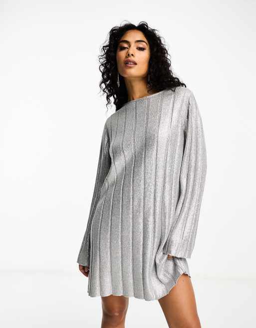 Silver jumper dress on sale