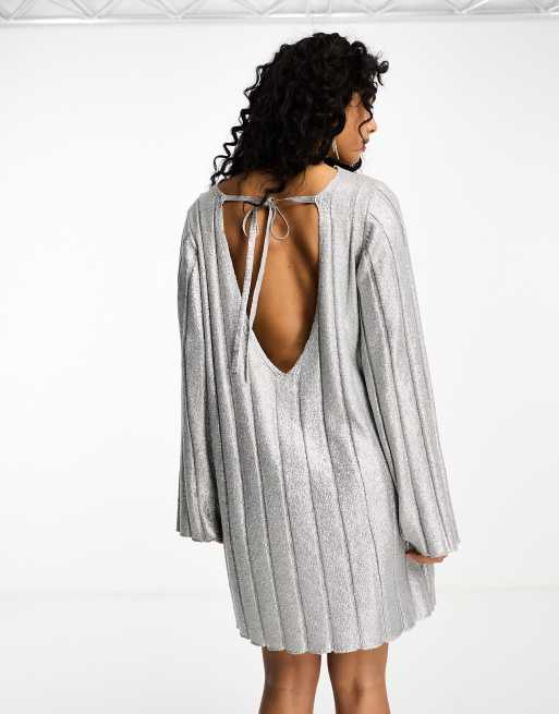 Metallic store sweater dress