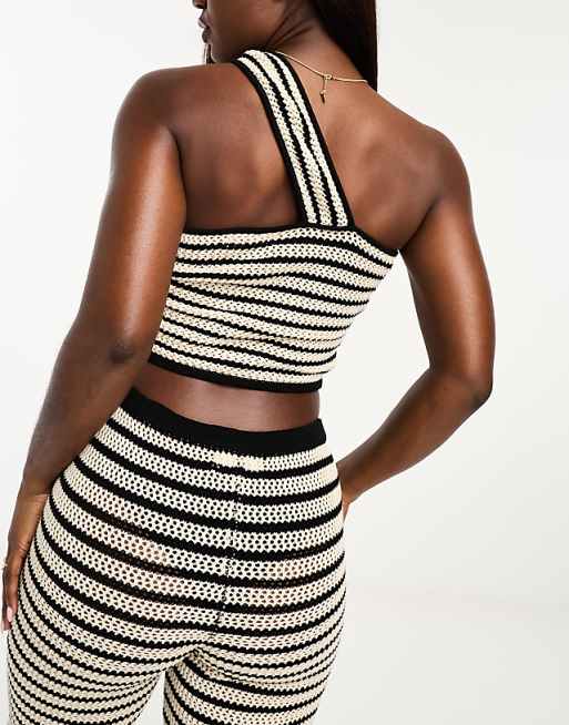 4th & Reckless milos twist front stripe knit beach top in 4th & Reckless milos twist front stripe knit beach top in