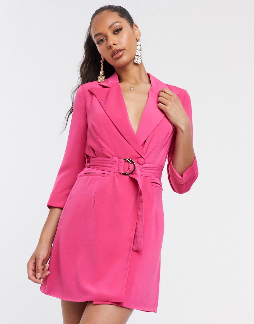 4th & Reckless - Mini blazer jurk in roze