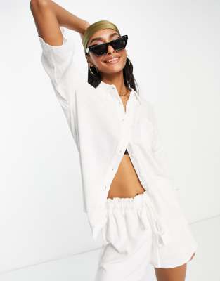 Chemise de plage oversize en lin