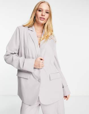 4th & Reckless - Oversize-Blazer in Flieder mit Manschettendetail, Kombiteil-Lila