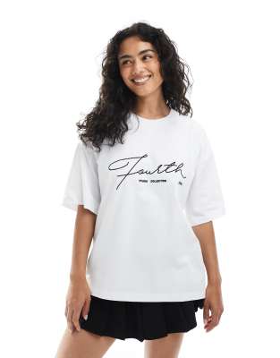 4th & Reckless Oversized Embroidered Logo T-shirt