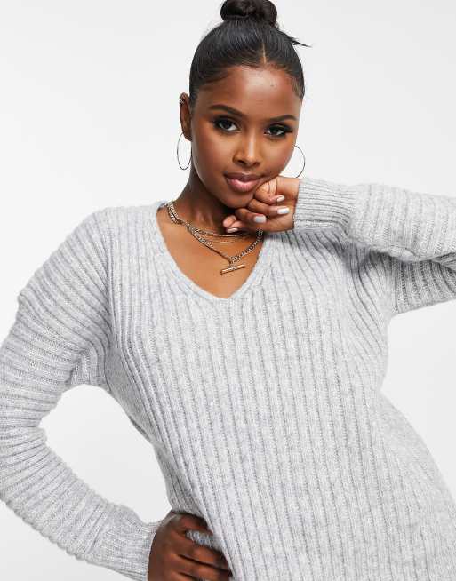 Grey oversized jumper dress hotsell