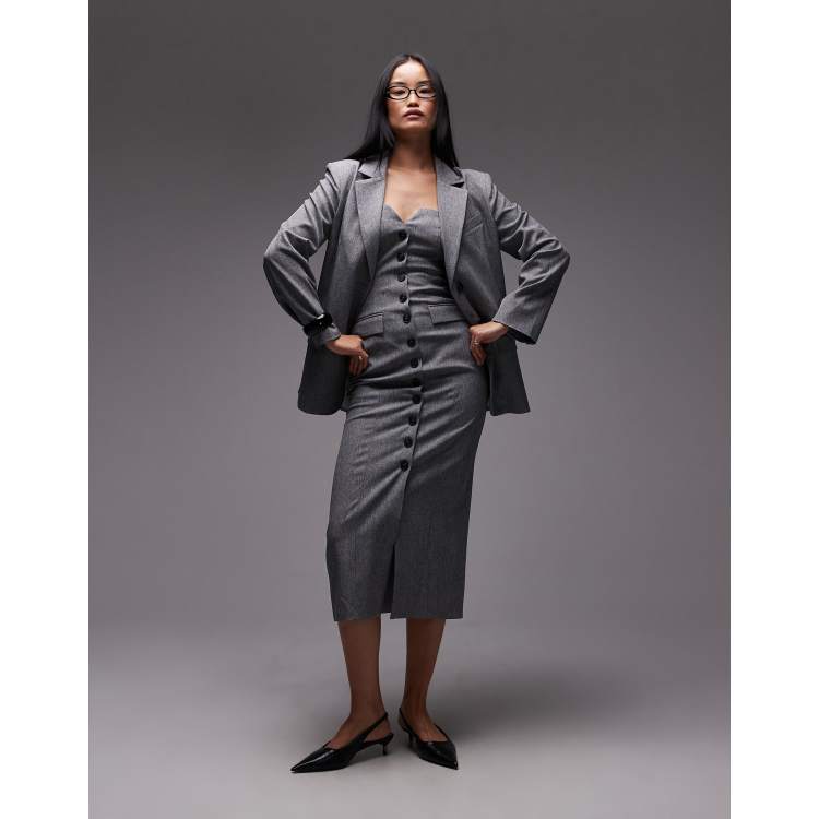 セレクトe 4th & Reckless oversized menswear inspired blazer and wide