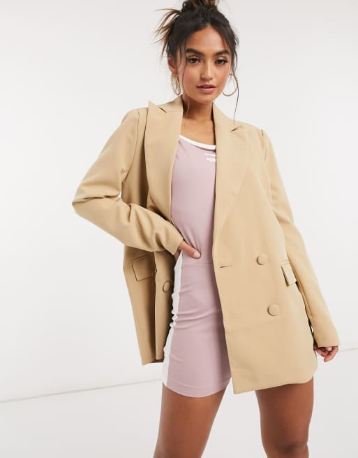 4th + Reckless oversized relaxed blazer in camel