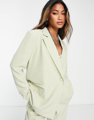 4th & Reckless oversized tailored blazer co-ord in mint