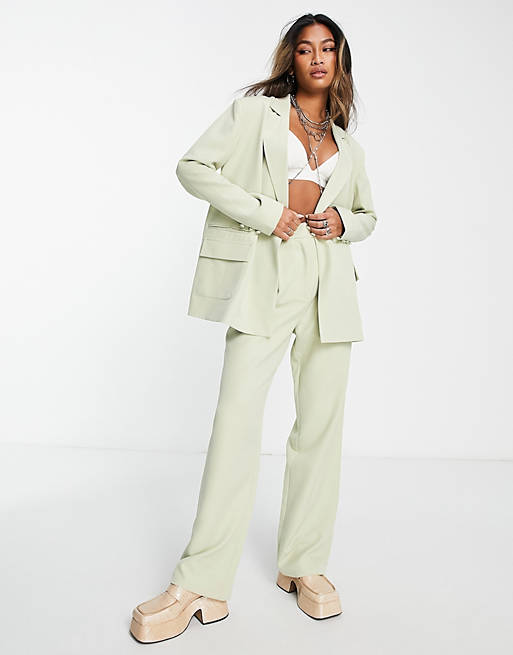 Beloved Nomination Trolley 4th & Reckless oversized tailored blazer in mint - part of a set | ASOS