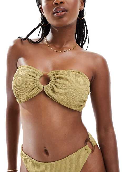 4th & Reckless - Palermo - Bandeau-bikinitopje in licht saliegroen
