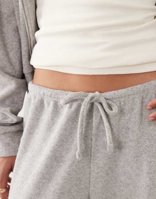 4th & Reckless - Pantalon ample d'ensemble en coton éponge mélangé à taille nouée - Gris, 5 de 5