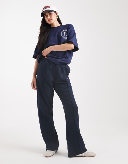 4th & Reckless - Pantalon de jogging à logo brodé - Bleu marine