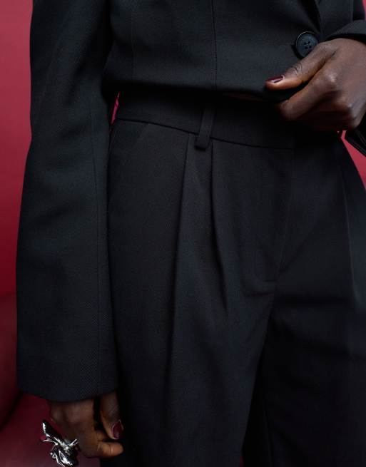 4th & Reckless - Pantalon d'ensemble ample et ajusté à pinces - Noir, 5 de 5