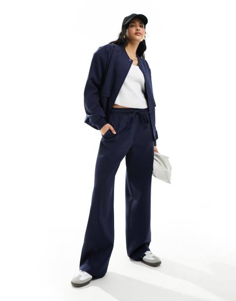 4th & Reckless - Pantalon droit ajusté d'ensemble à cordon - Bleu marine - view 1
