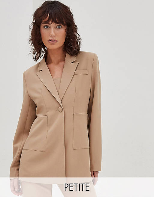 Suits & Separates 4th & Reckless Petite blazer in camel 