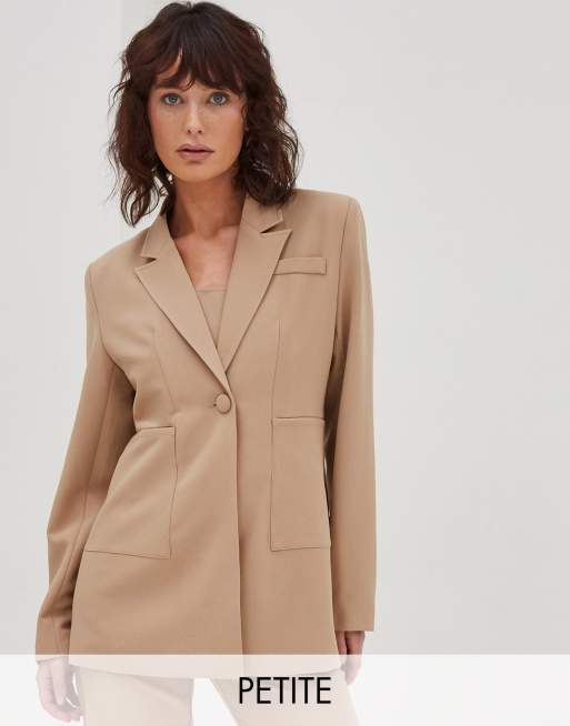 4th & Reckless Petite blazer in camel | ASOS