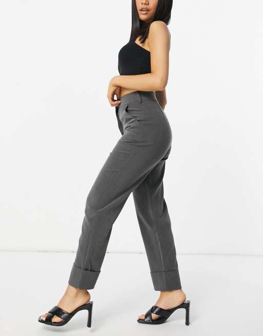 Dark grey cigarette sale trousers