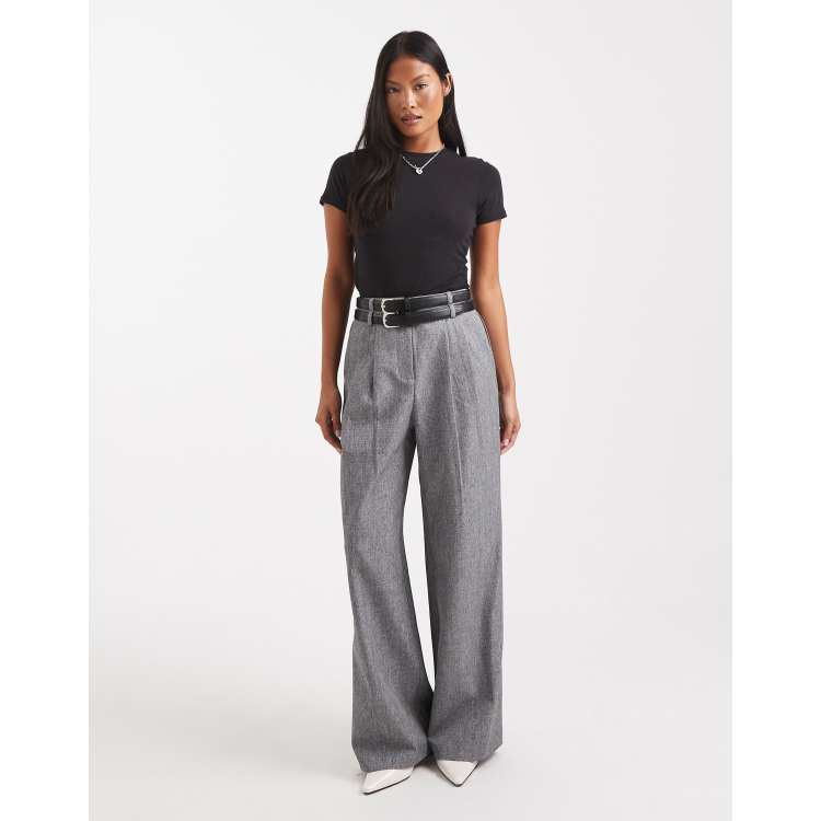 CLUBHAUS Tailored Trousers - Lサイズ　グレー Vague classic tailored trousers- Grey – Vague et Chanson