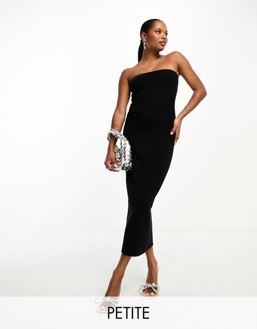 4th & Reckless Petite exclusive knitted bandeau midi dress in