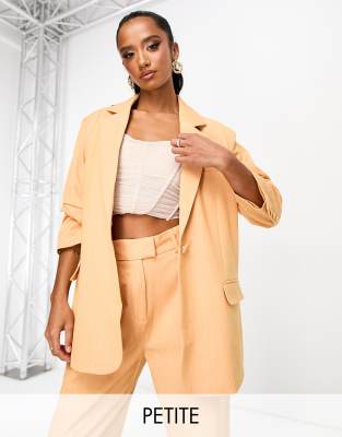 4th & Reckless Petite exclusive tailored blazer co-ord in orange