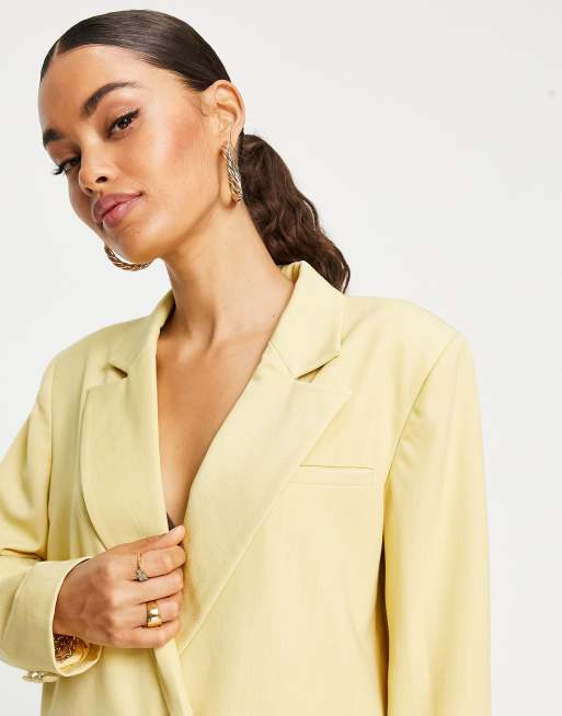 Petite yellow shop blazer