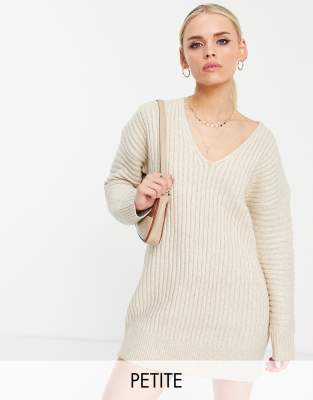 4th & Reckless Petite - Robe pull oversize - Camel