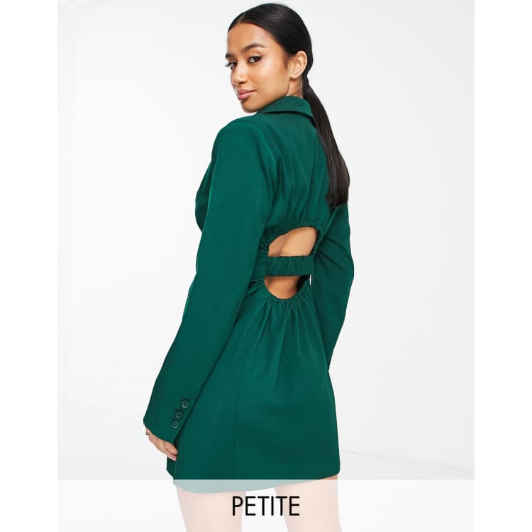 open lace back dress Fluorescents Halter Mini Dress | Green | Womens main image 1