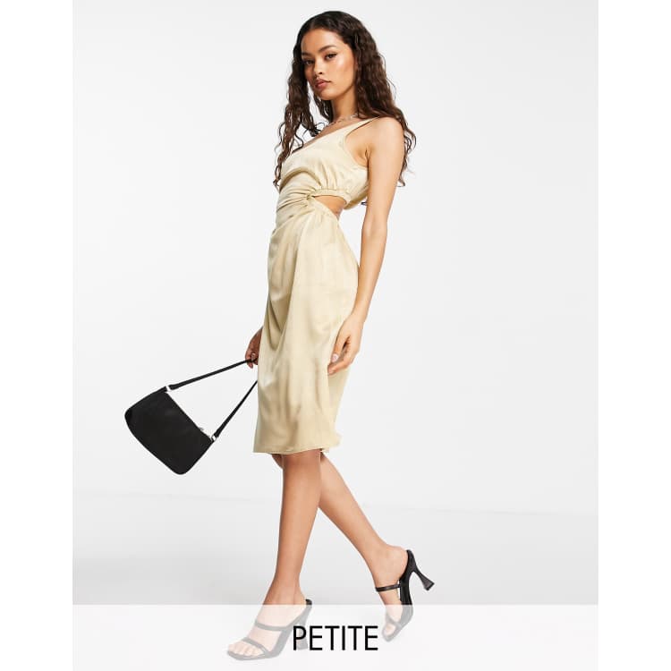 knee length dresses for ladies The Shanda Embroidered Button-Up Midi Dress in Buttercream – Piper & Scoot main image 1