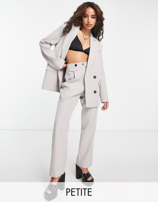 4th & Reckless Petite tailored pants in grey (part of a set)