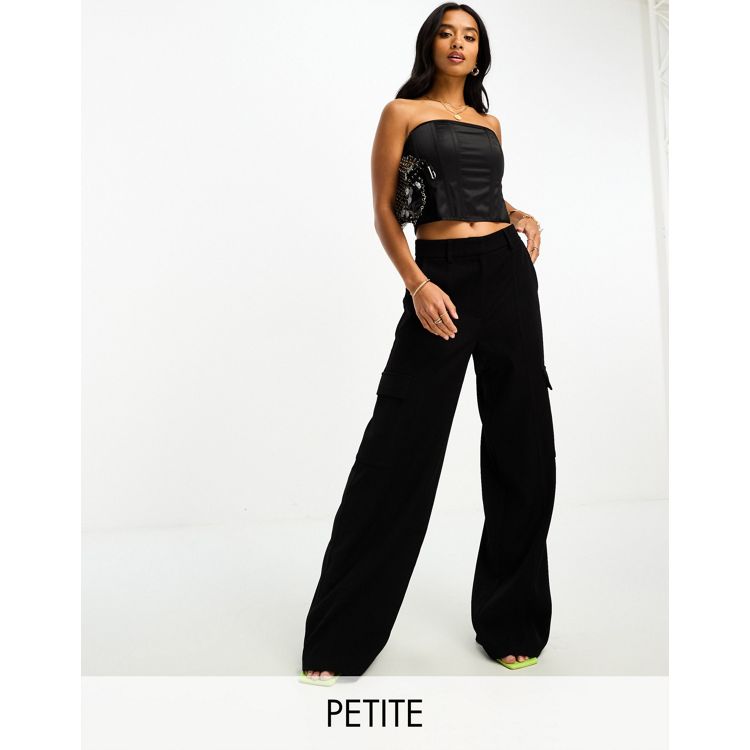 Wide-leg tailored pants with belt loops - Pants - Women