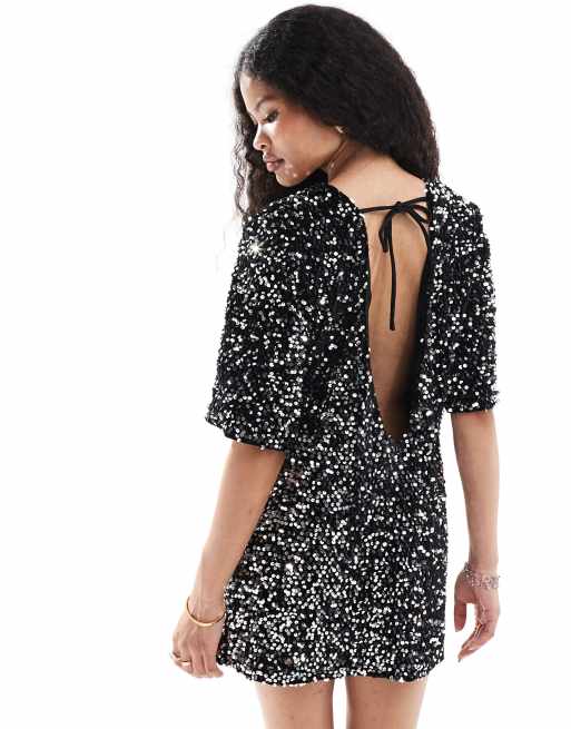 Petite black t shirt dress sale