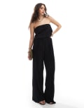[4th & Reckless] 4th & Reckless plisse wide leg pants in black (part of a set) 12 Black plisse