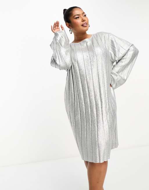 Metallic sales jumper dress