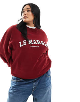 Marais logo sweatshirt in red-Multi