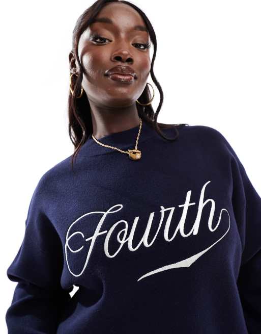 Sweat-shirt à Capuche Femme Fourth & Reckless - Taille L, Rouge, Logo Brodé - Occasion Avec Signes D'usure
