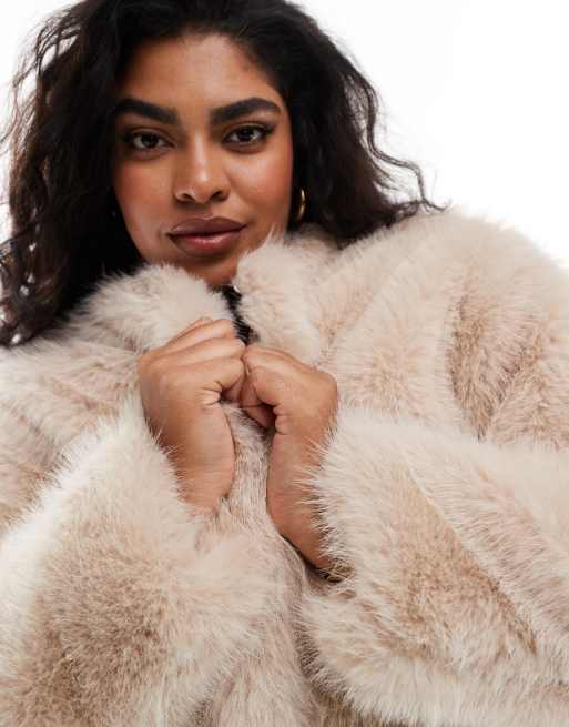 4th Reckless Plus Veste courte en fausse fourrure avec poches