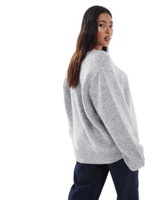 4th & Reckless Plus wool feel soft knit drop shoulder