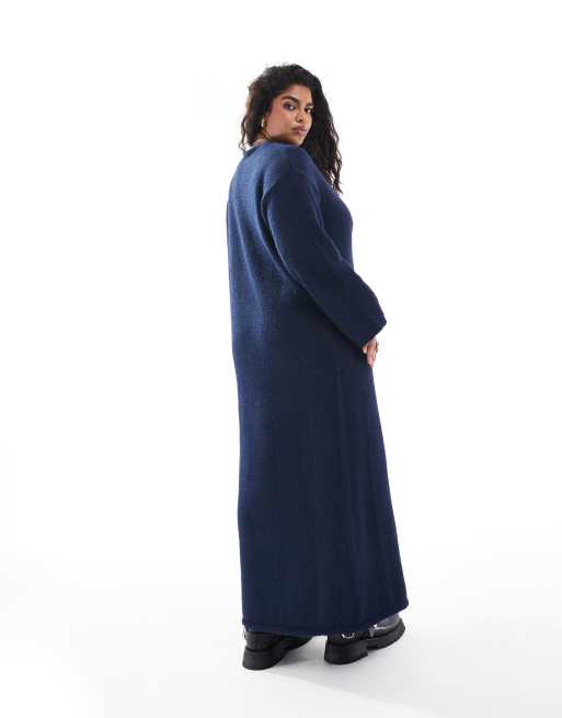 Navy sweater dress outfit sale