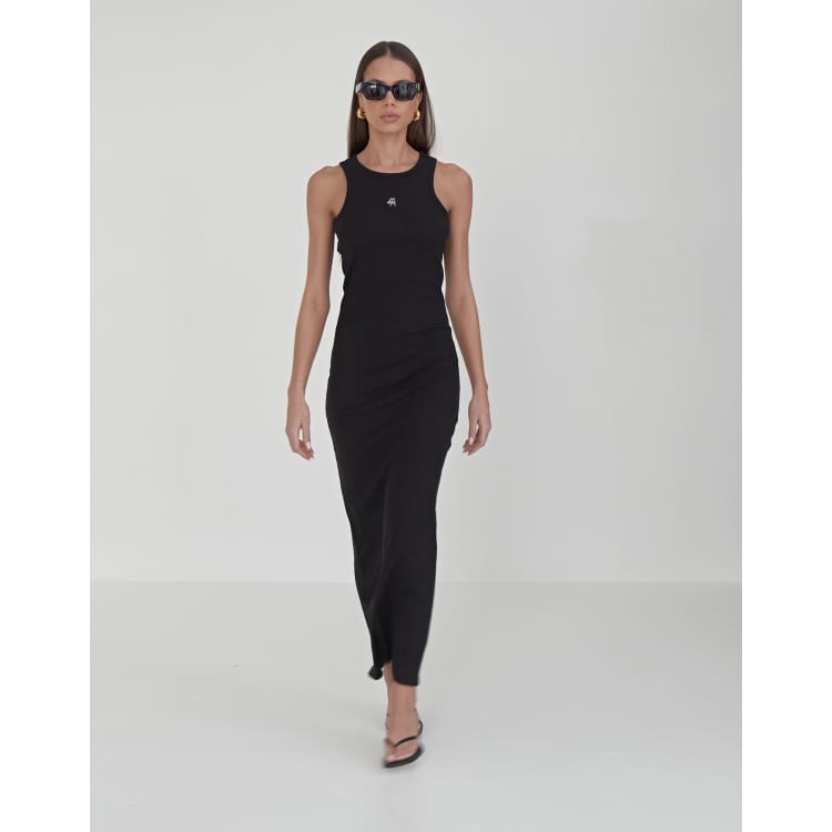 4th & Reckless premium ribbed embroidered logo racer back