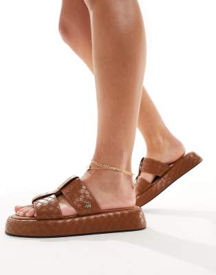 4th & Reckless - Rowan - Riemchensandalen in Hellbraun-Brown