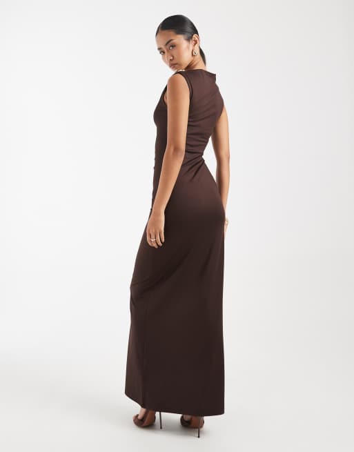 ruched side sleeveless dress CLEARANCE