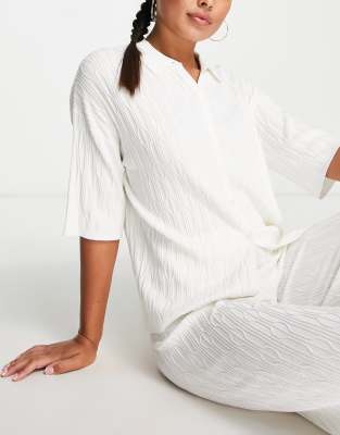 4th & Reckless rumi knit top co-ord in cream-White