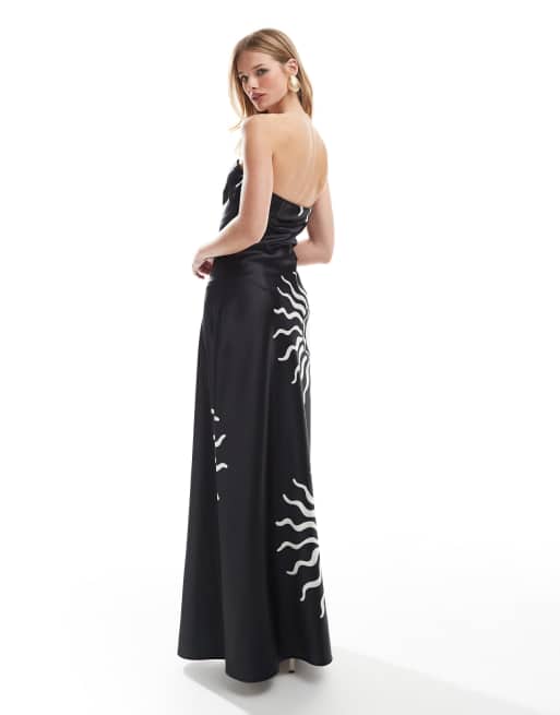 gold embroidered maxi dress White Couture Kaftan Maxi Dress with Gold Embroidery