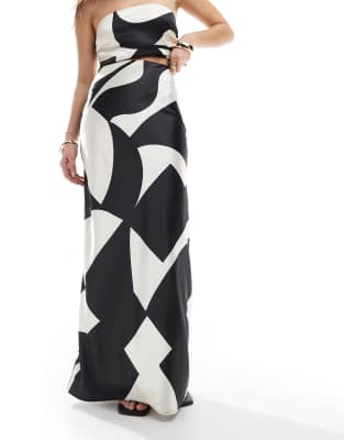 4th & Reckless Satin Maxi Skirt