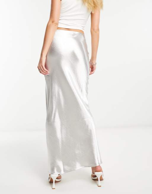 Satin 2025 skirt silver