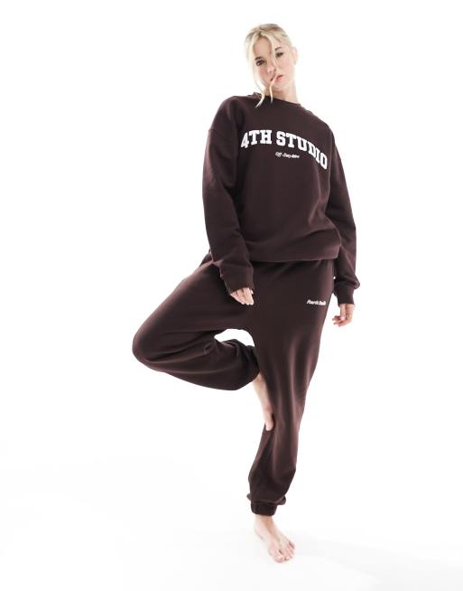 4th & Reckless Sera lounge trackies in espresso