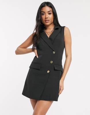 black blazer dress sleeveless