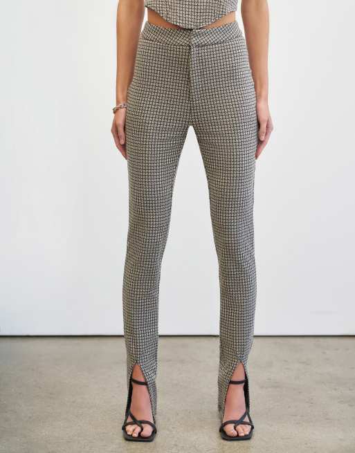 4th & Reckless split leg pants in geo print (part of a set), 3 of 4