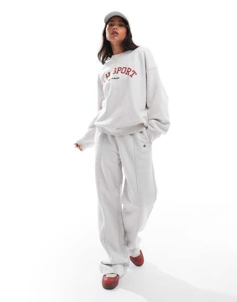 4th & Reckless - Sport co-ord set met hoodie en joggingbroek in lichtgrijs - view 1
