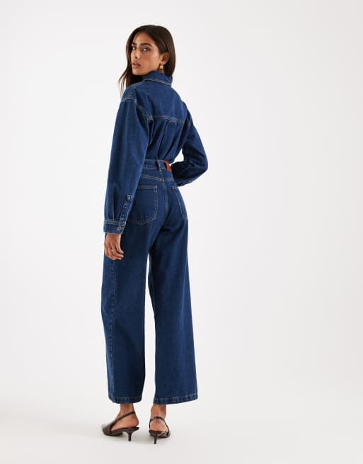 4th & Reckless straight leg denim jeans in dark wash (part of a set), 3 of 5